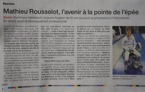 Mathieu Rousselot, escrimeur au Angers NDC Escrime et membre de la Team Angers Sport